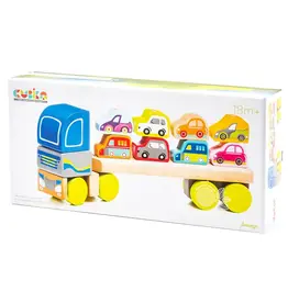 Toysmith Cubika Wooden Truck with Cars