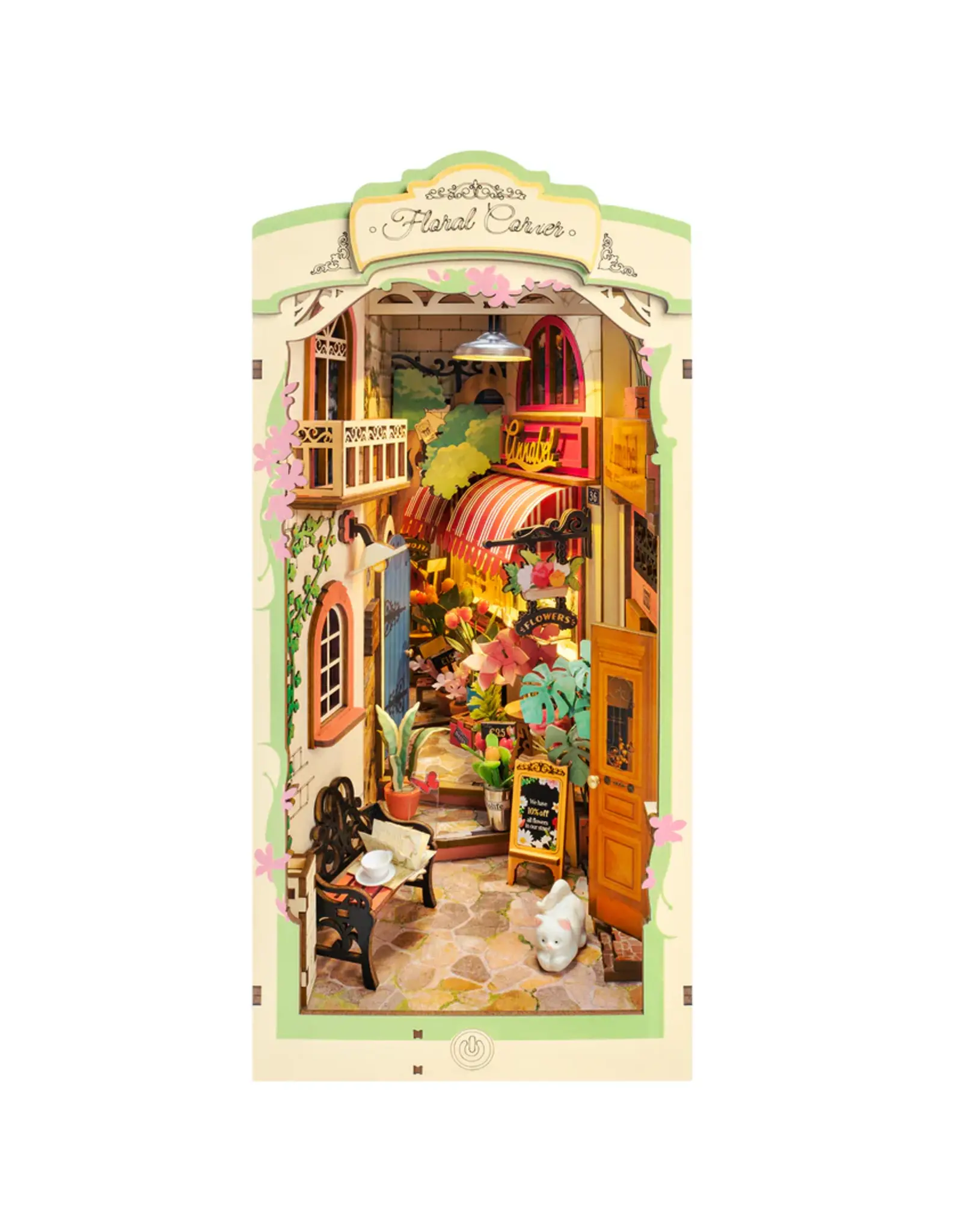 Hands Craft DIY Miniature House Kit: Floral Corner