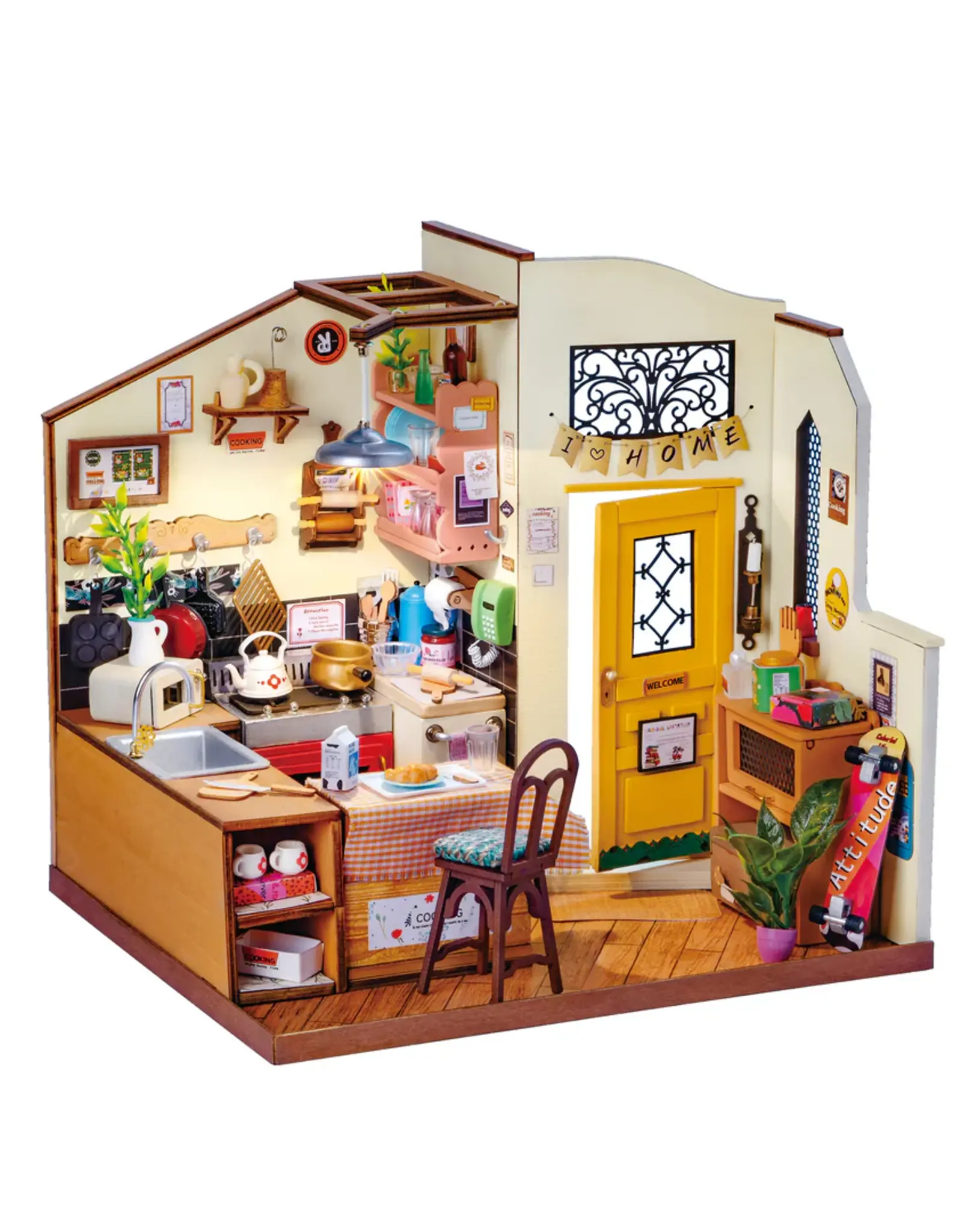 Hands Craft DIY Mini House Kit: Cozy Kitchen