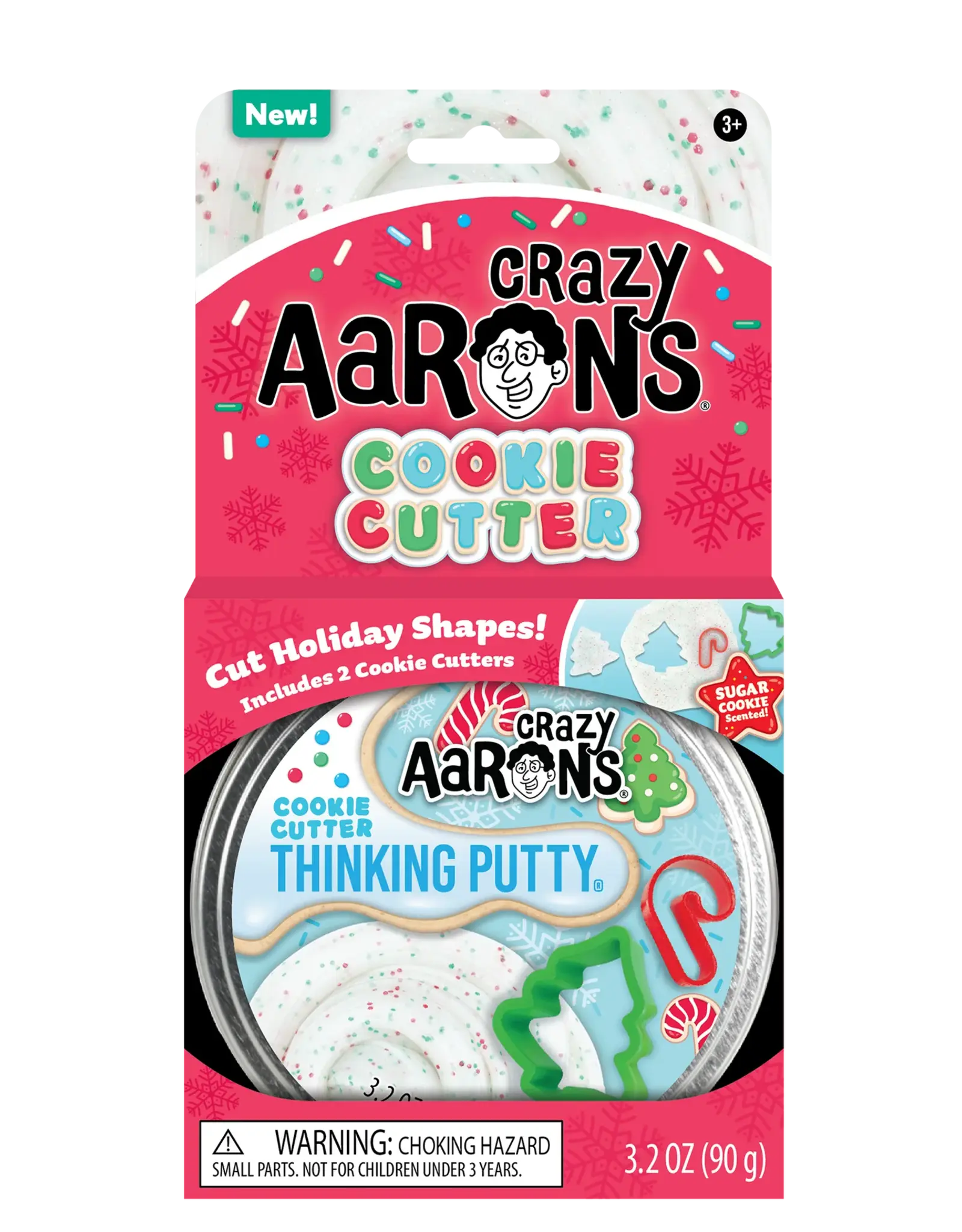 Crazy Aaron's Putty World Thinking Putty 4" Tin: Cookie Cutter