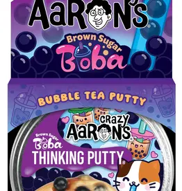 Crazy Aaron's Putty World Thinking Putty 4" Tin: Brown Sugar Boba