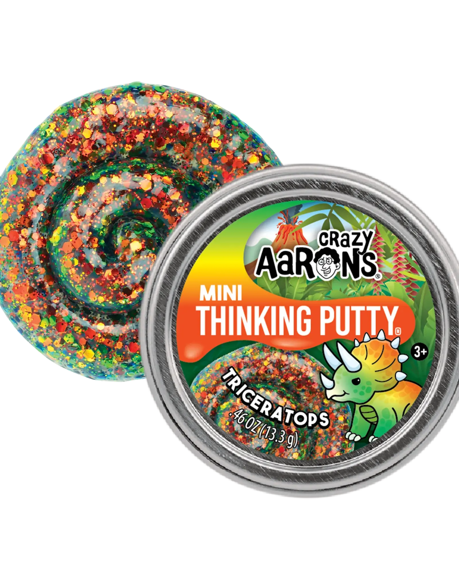 Crazy Aaron's Putty World Mini Tin 2": Triceratops