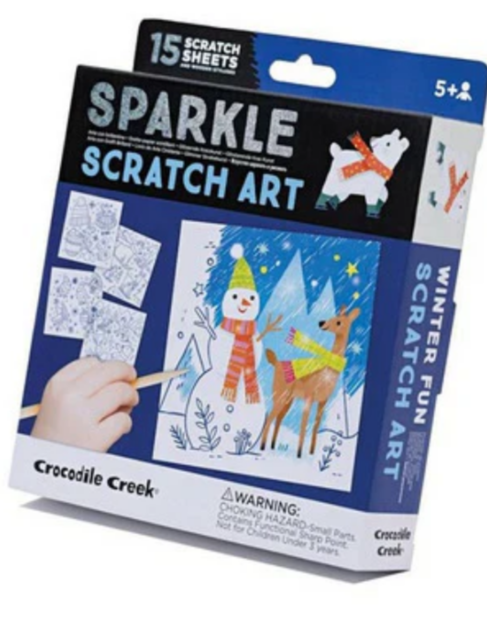 Crocodile Creek Sparkle Scratch Art: Winter Fun