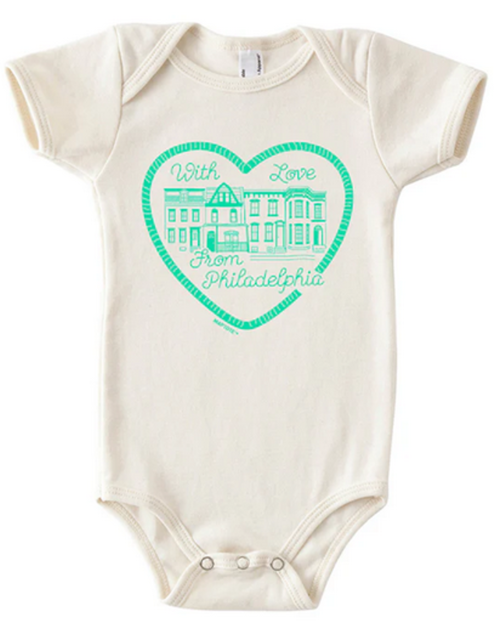 MapTote 3-6MO: One-Piece With Love From Philadelphia
