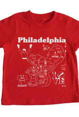 MapTote 2T: Philadelphia Toddler Tee Shirt Red