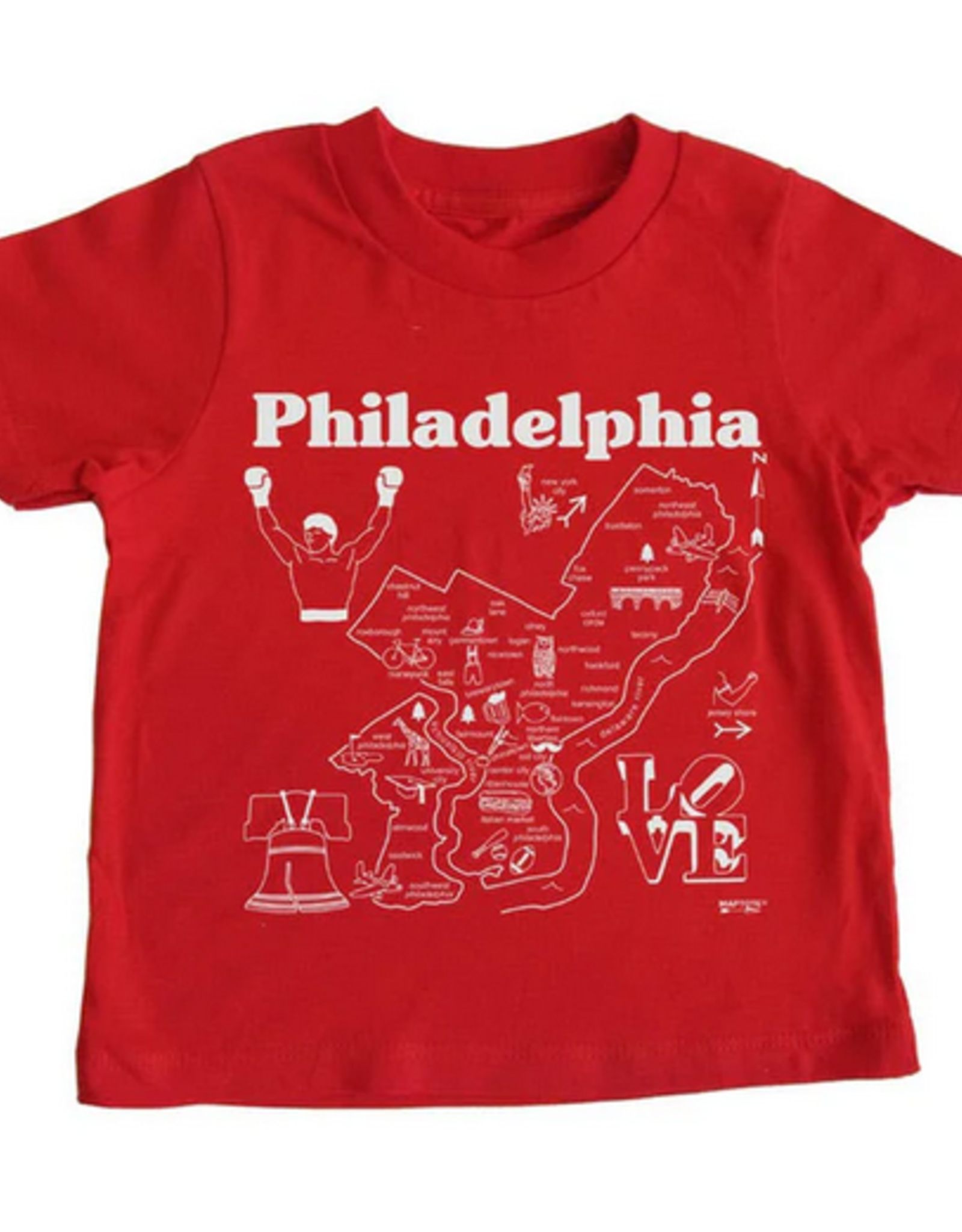 MapTote 2T: Philadelphia Toddler Tee Shirt Red