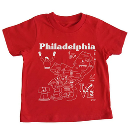 MapTote 2T: Philadelphia Toddler Tee Shirt Red