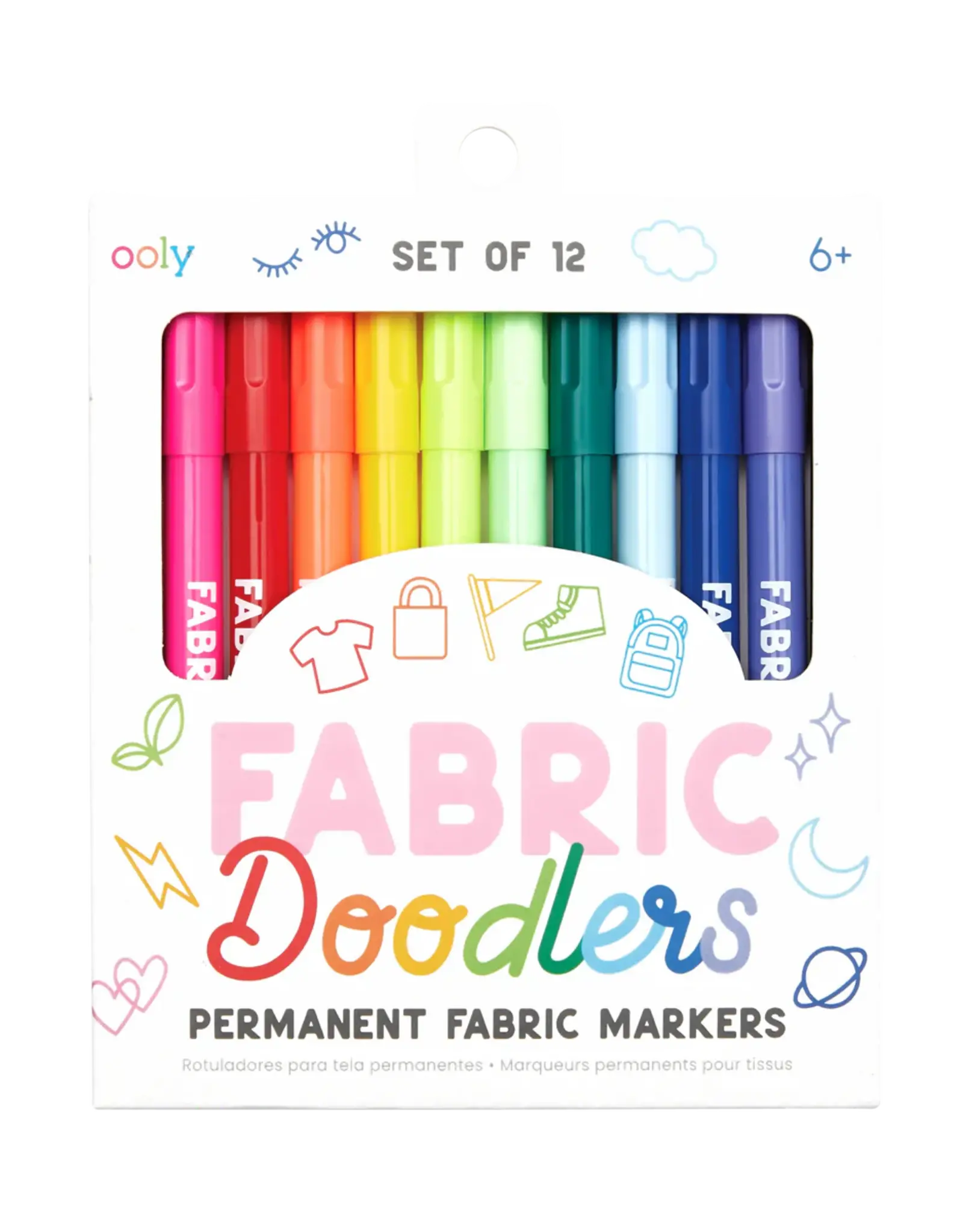 Ooly Fabric Doodlers: Permanent Fabric  Markers