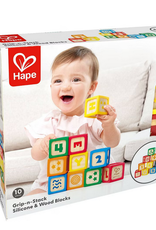 Hape Grip-n-Stack Silicone &  Wood Blocks