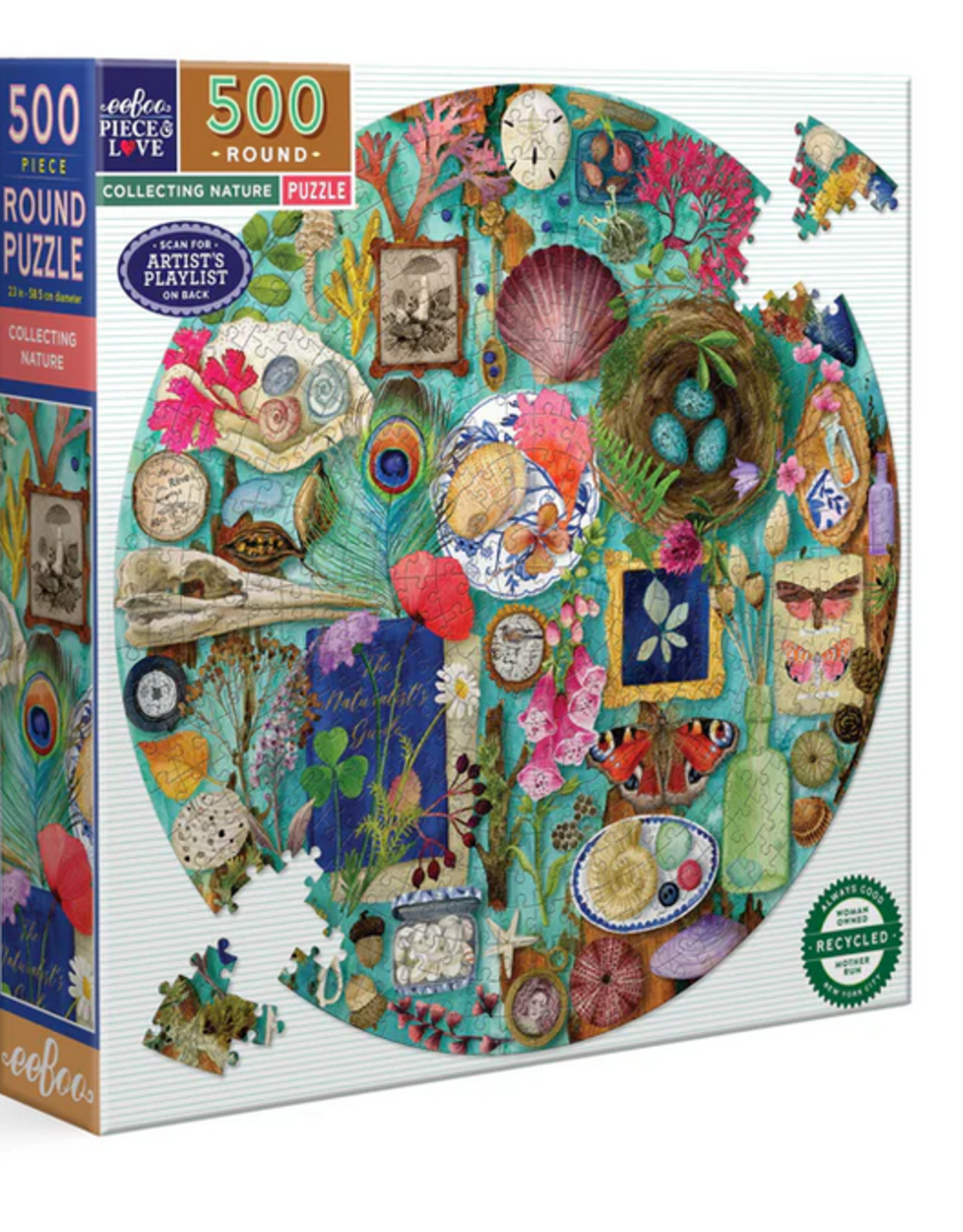 eeBoo 500pc Puzzle: Collecting Nature Round