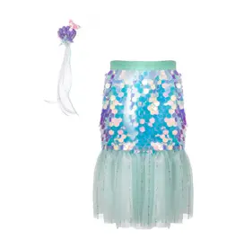 Creative Education Bling Bling Mermaid Skirt & Hairclip  Set Mint, Size 4-6