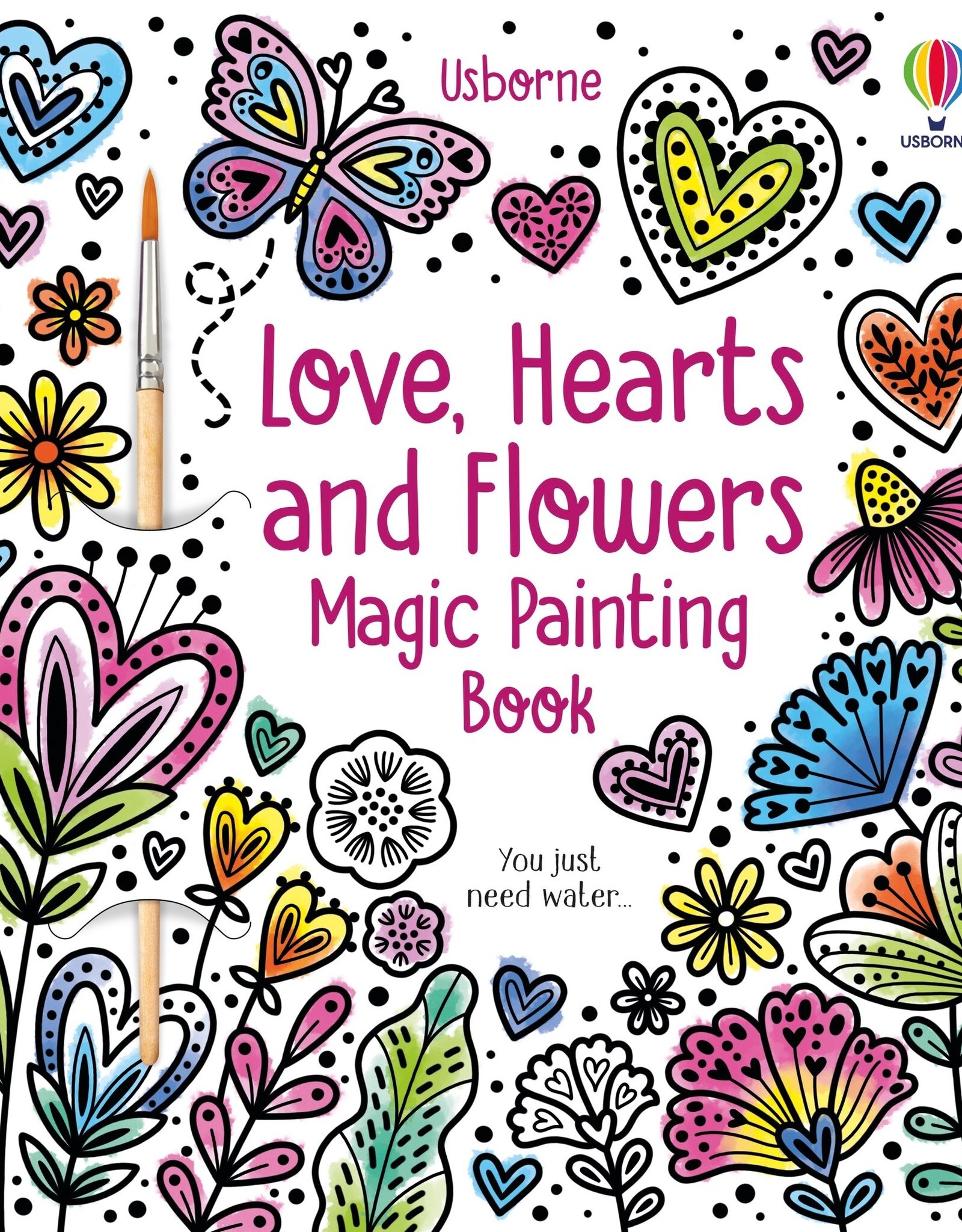 Usborne Magic Painting Love, Hearts, and Flowers