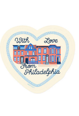 MapTote Sticker: Philadelphia With Love Rowhouses