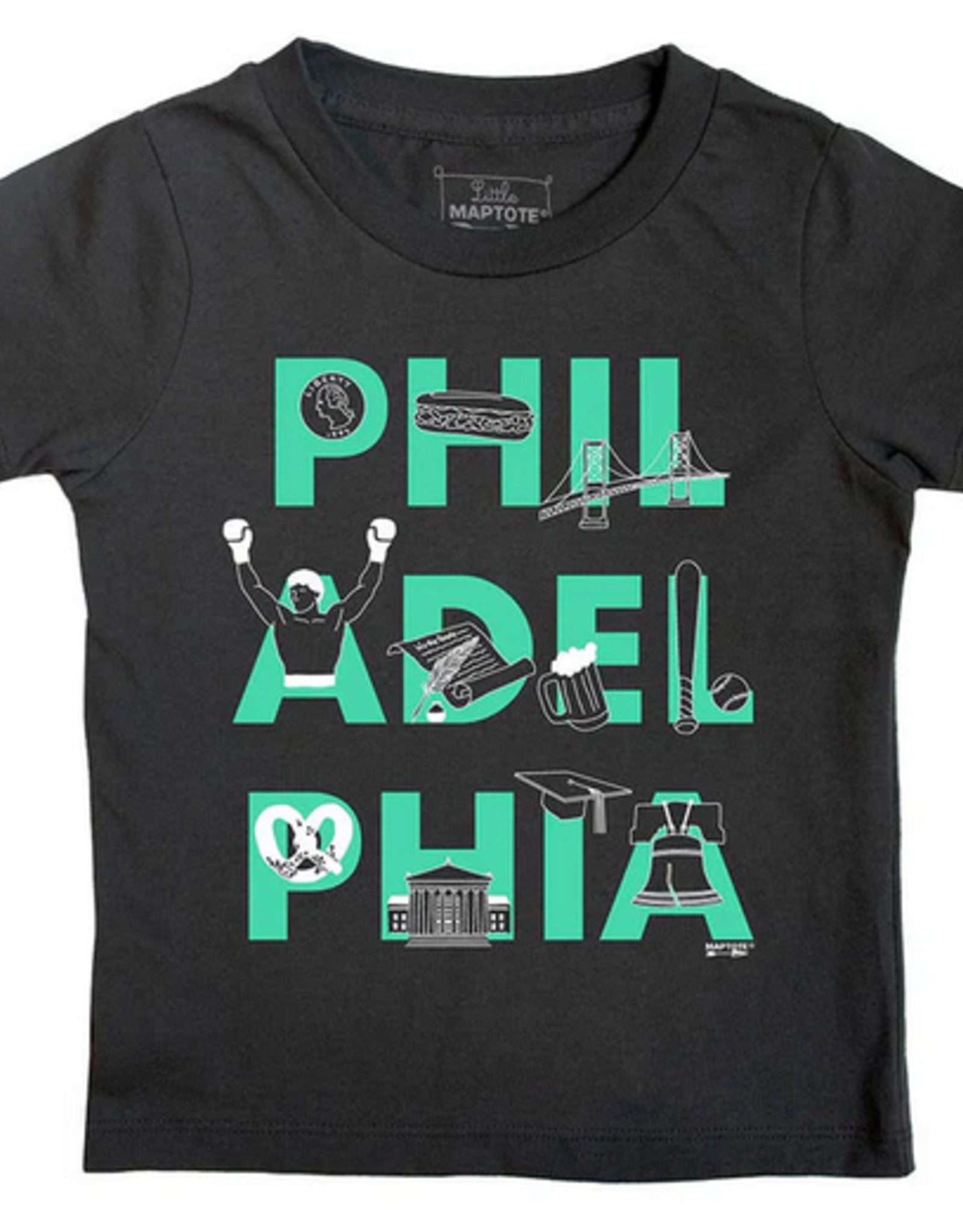 MapTote 4T: T-Shirt - Philadelphia Font