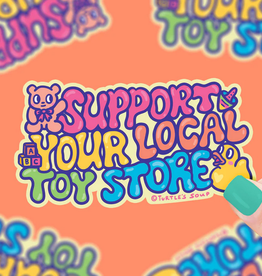 Turtle Soup Vinyl Sticker: Support Your Local Toy Store