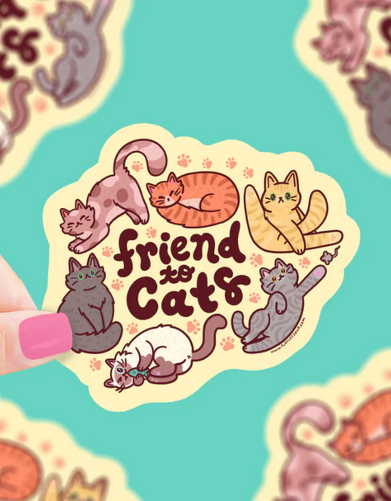 Turtle Soup Vinyl Sticker: Friend to Cats
