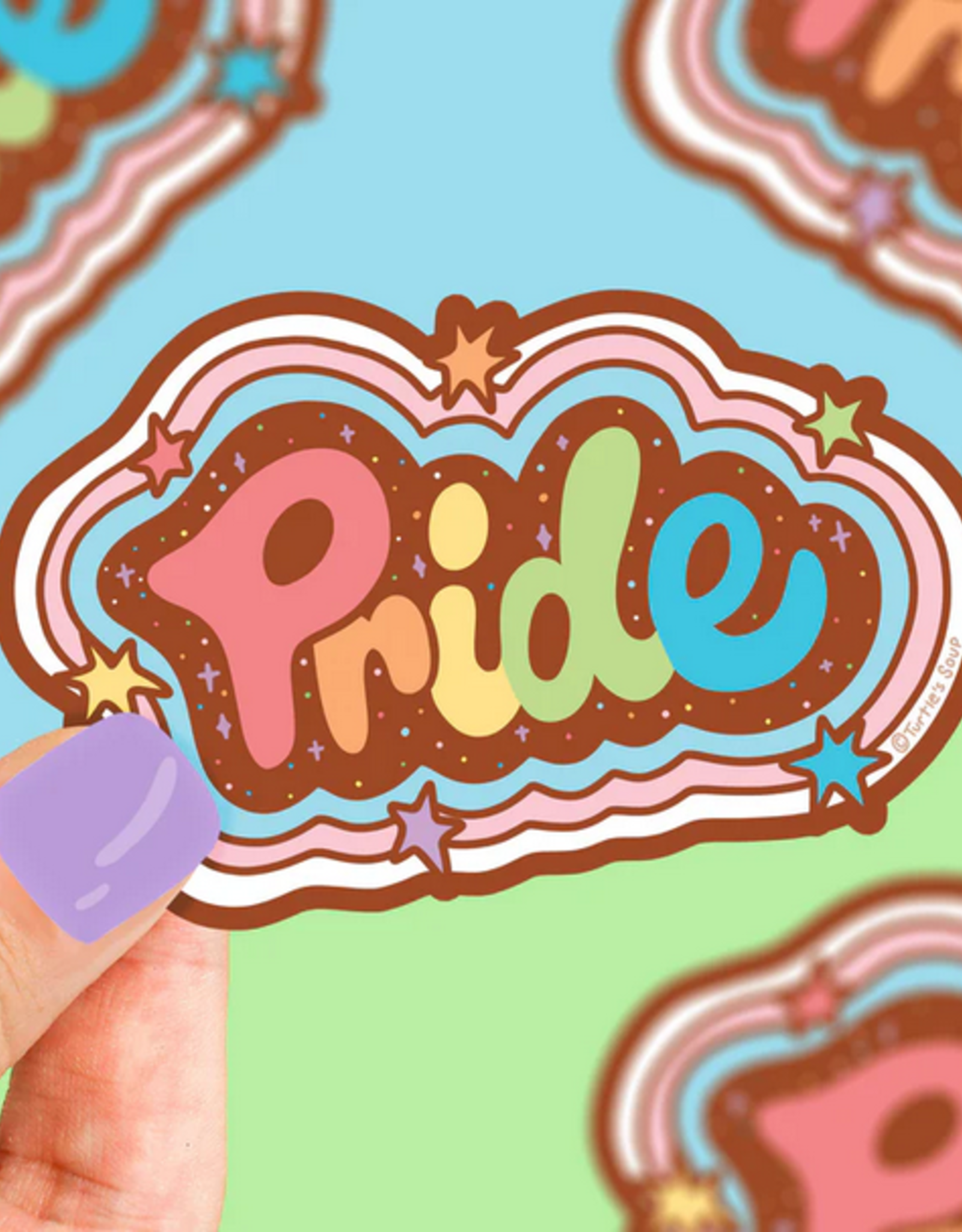 Turtle Soup Vinyl Sticker: Rainbow Pride Lettering