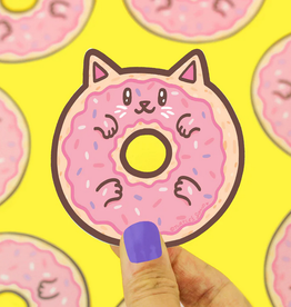 Turtle Soup Vinyl Sticker: Donut Cat