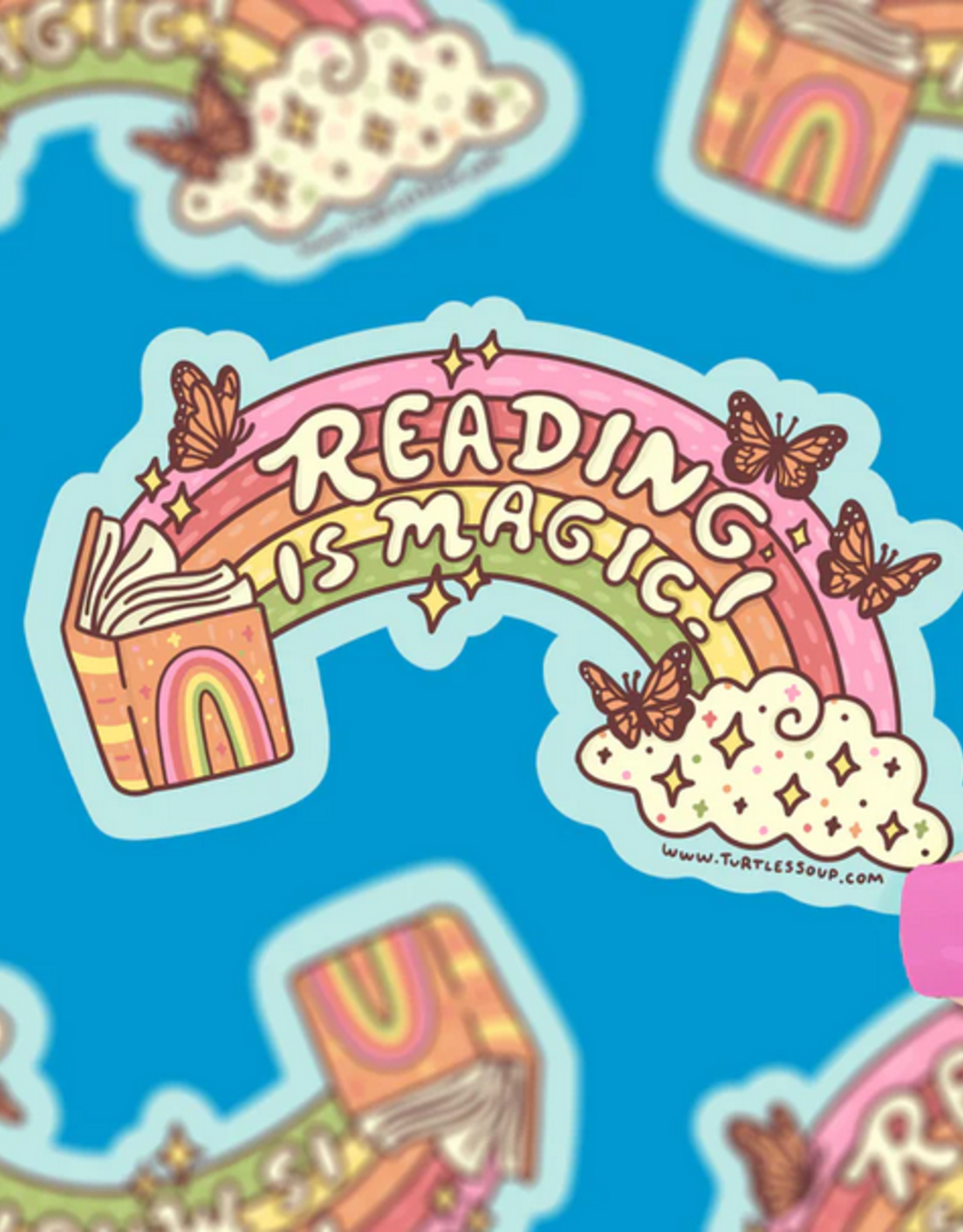 Turtle Soup Vinyl Sticker: Reading is Magic