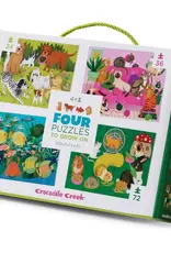Crocodile Creek Four Puzzles Playful Pets