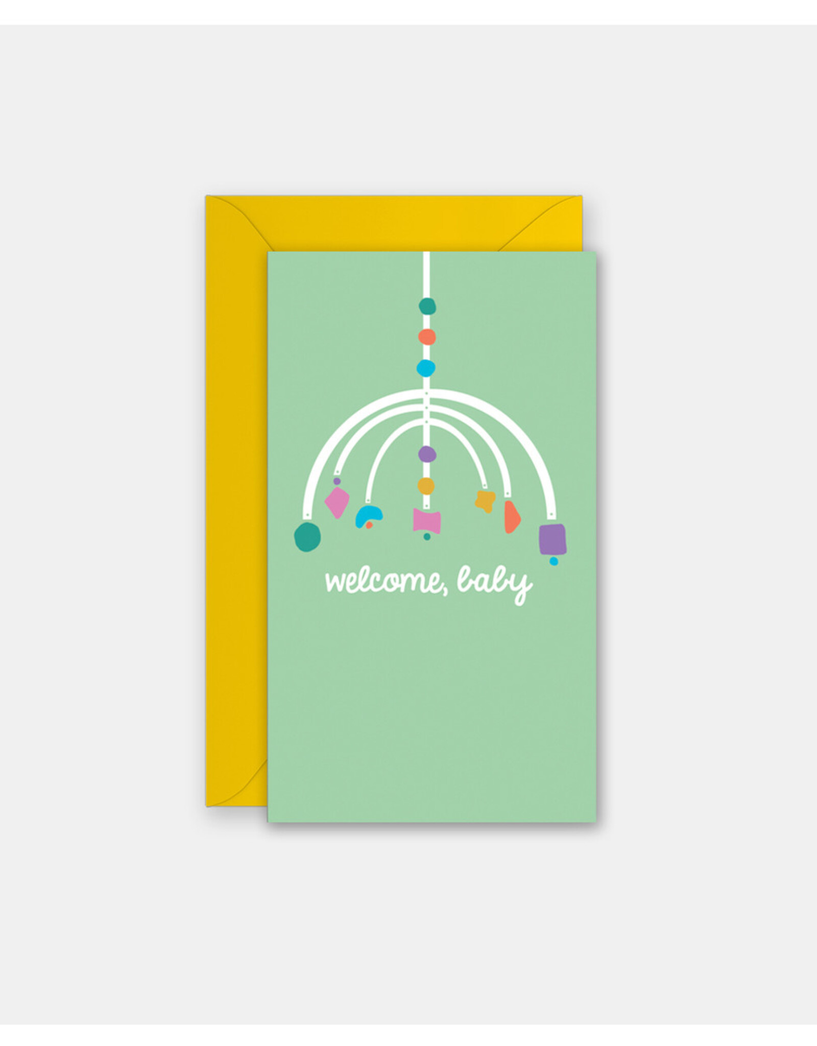Rock Paper Scissors Enclosure Card: Welcome Baby Mobile