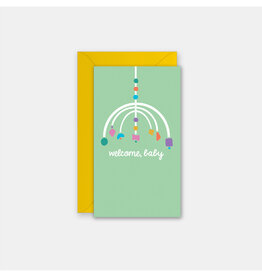 Rock Paper Scissors Enclosure Card: Welcome Baby Mobile