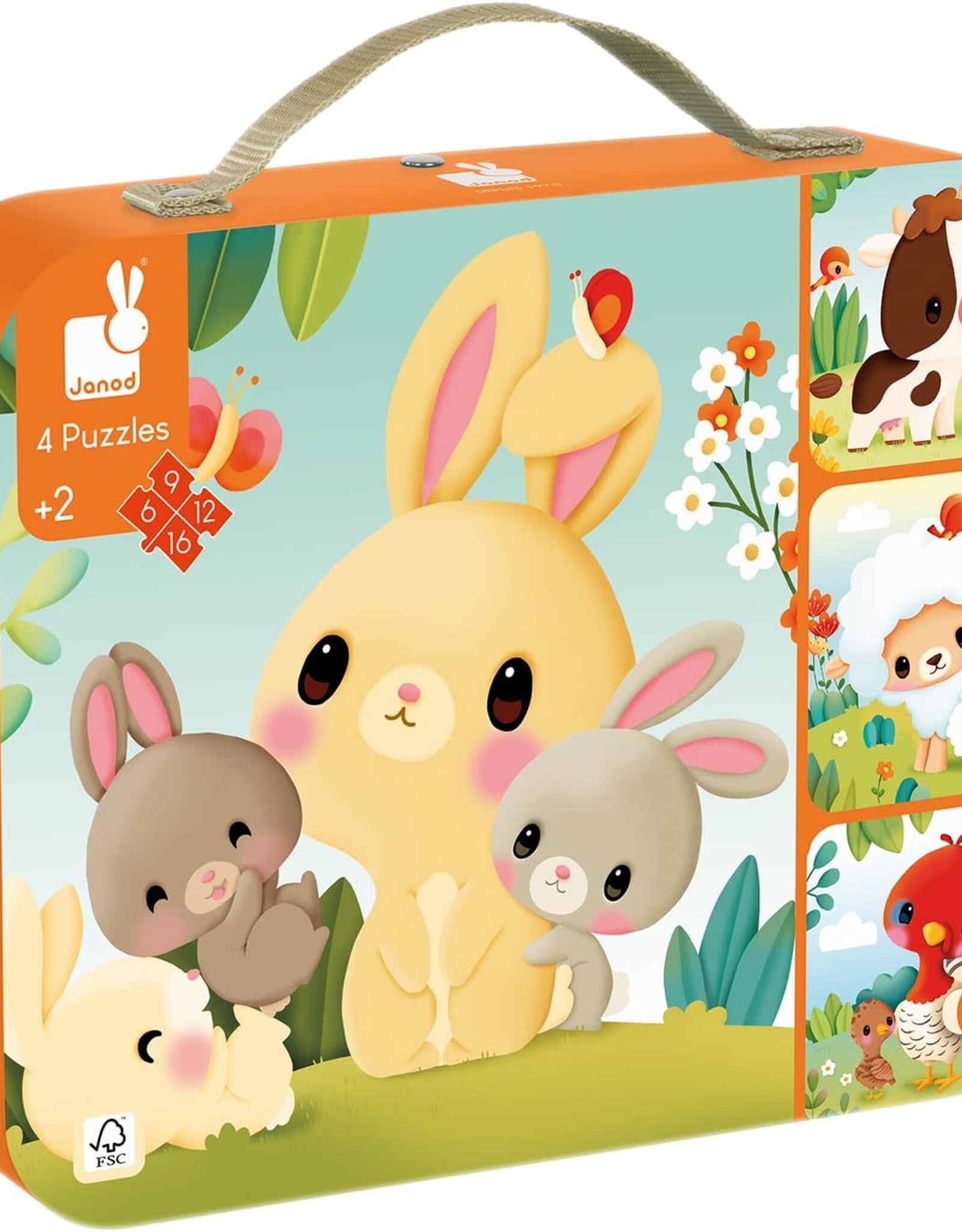 Janod Progressive Puzzles: Farm Animals
