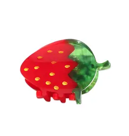 Jenny Lemons Midi Hair Claw Clip: Red Strawberry