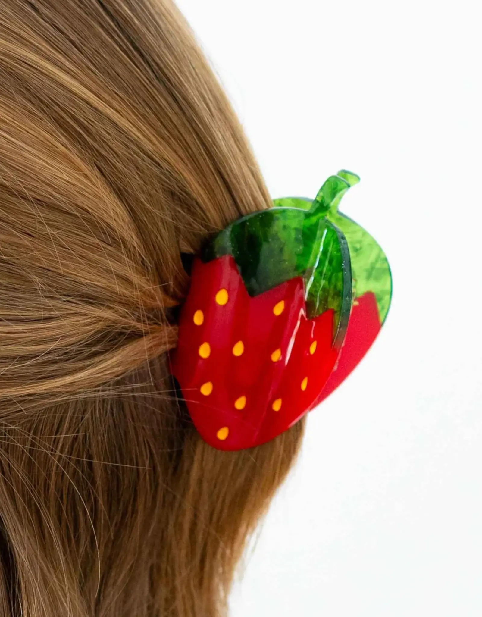 Jenny Lemons Midi Hair Claw Clip: Red Strawberry