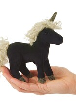 Folkmanis Finger Puppet: Black Unicorn