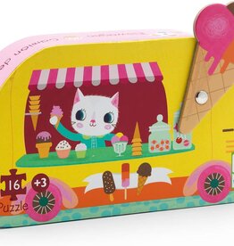 Djeco Silhouette Puzzles: 16pc Ice Cream Truck