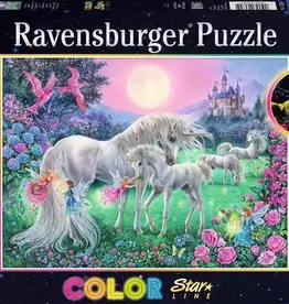 Ravensburger 100pc Puzzle: Unicorns in the Moonlight (glow)