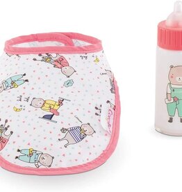 Corolle BB12"& 14" Bib & Magic Milk Bottle