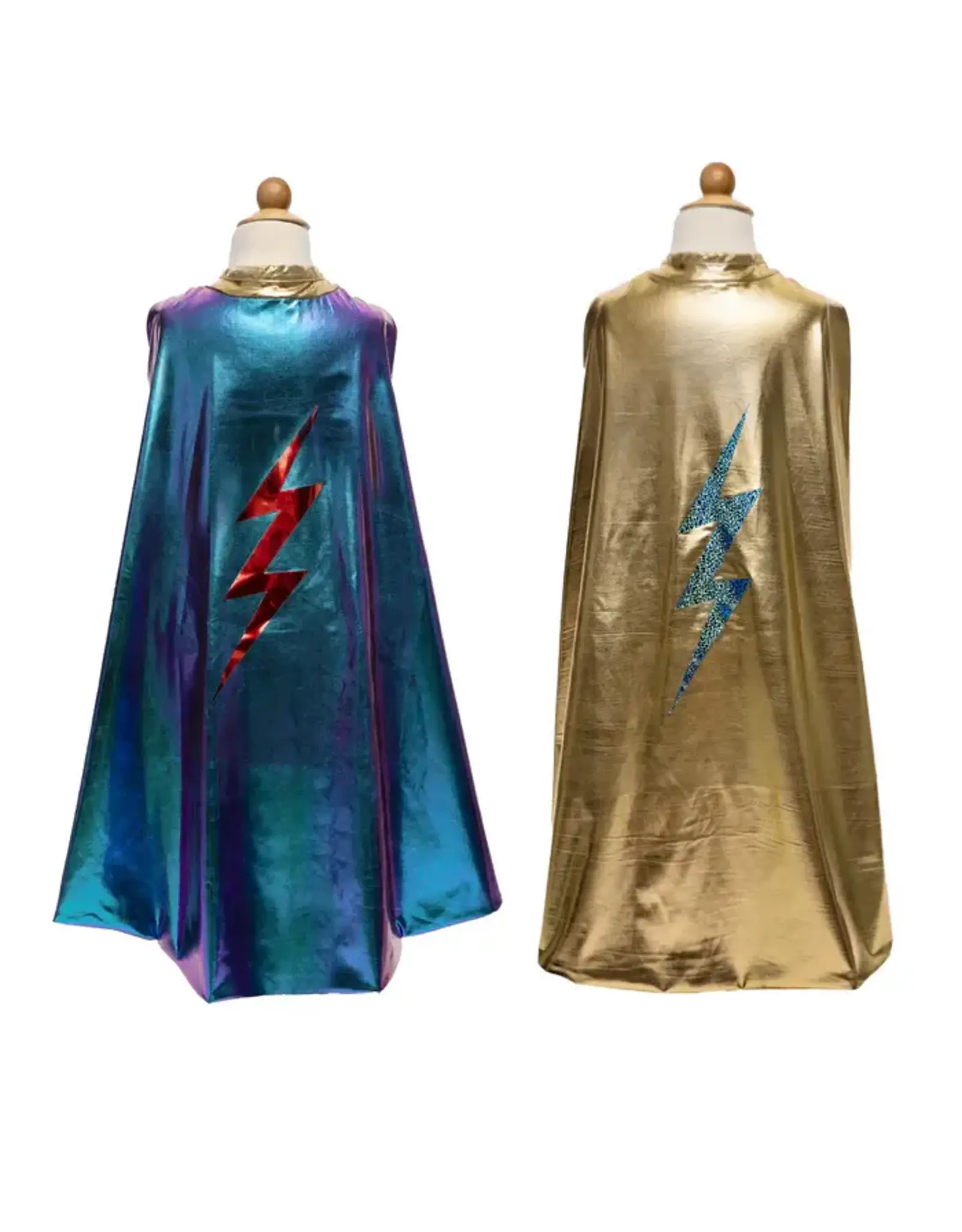 Creative Education Rev Blue Lightning Holographic Cape, Size 5-6