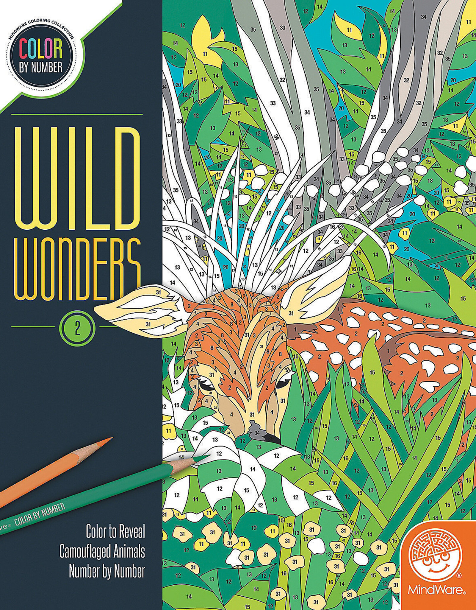 Mindware Color By Number, Wild Wonders: Book 2
