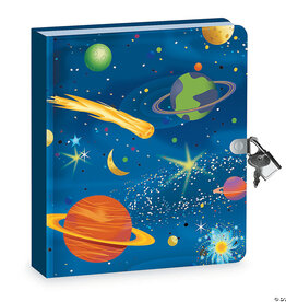 Peaceable Kingdom Locked Diary: Glow-in-the-dark Deep Space