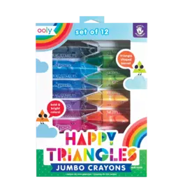 Ooly Happy Triangles: Jumbo Crayons (Set  of 12)