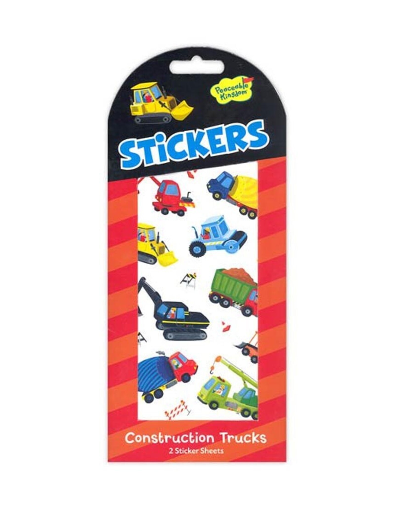 Peaceable Kingdom Stickers: Construction Trucks