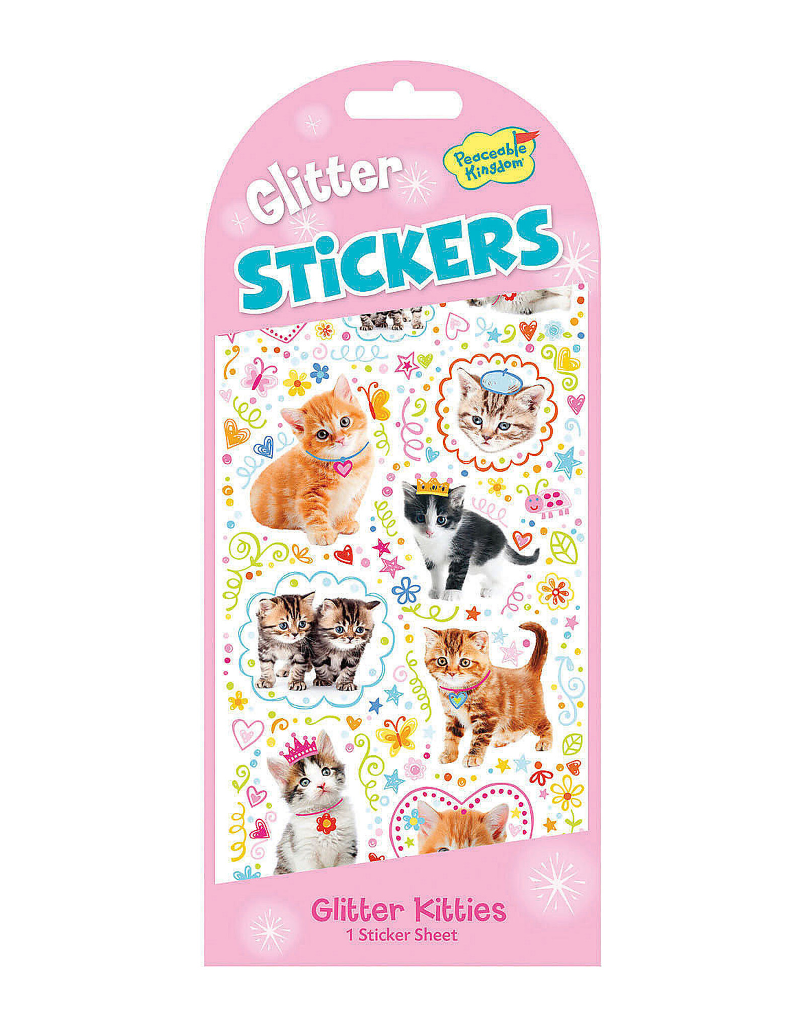 Peaceable Kingdom Glitter Stickers: Kitties