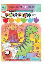 Bright Stripes Paint Pages:  Dinos Rule