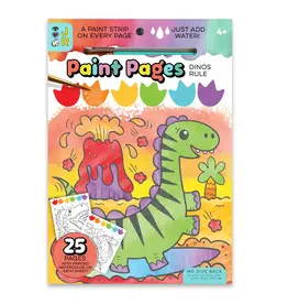 Bright Stripes Paint Pages:  Dinos Rule
