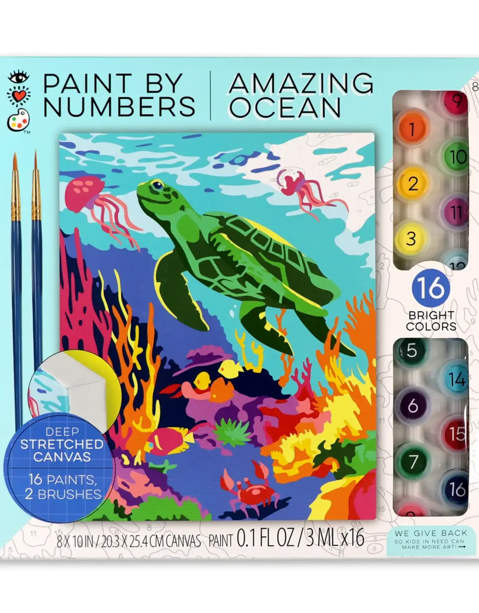 Bright Stripes Paint By Numbers: Amazing Ocean