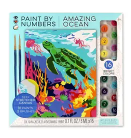 Bright Stripes Paint By Numbers: Amazing Ocean