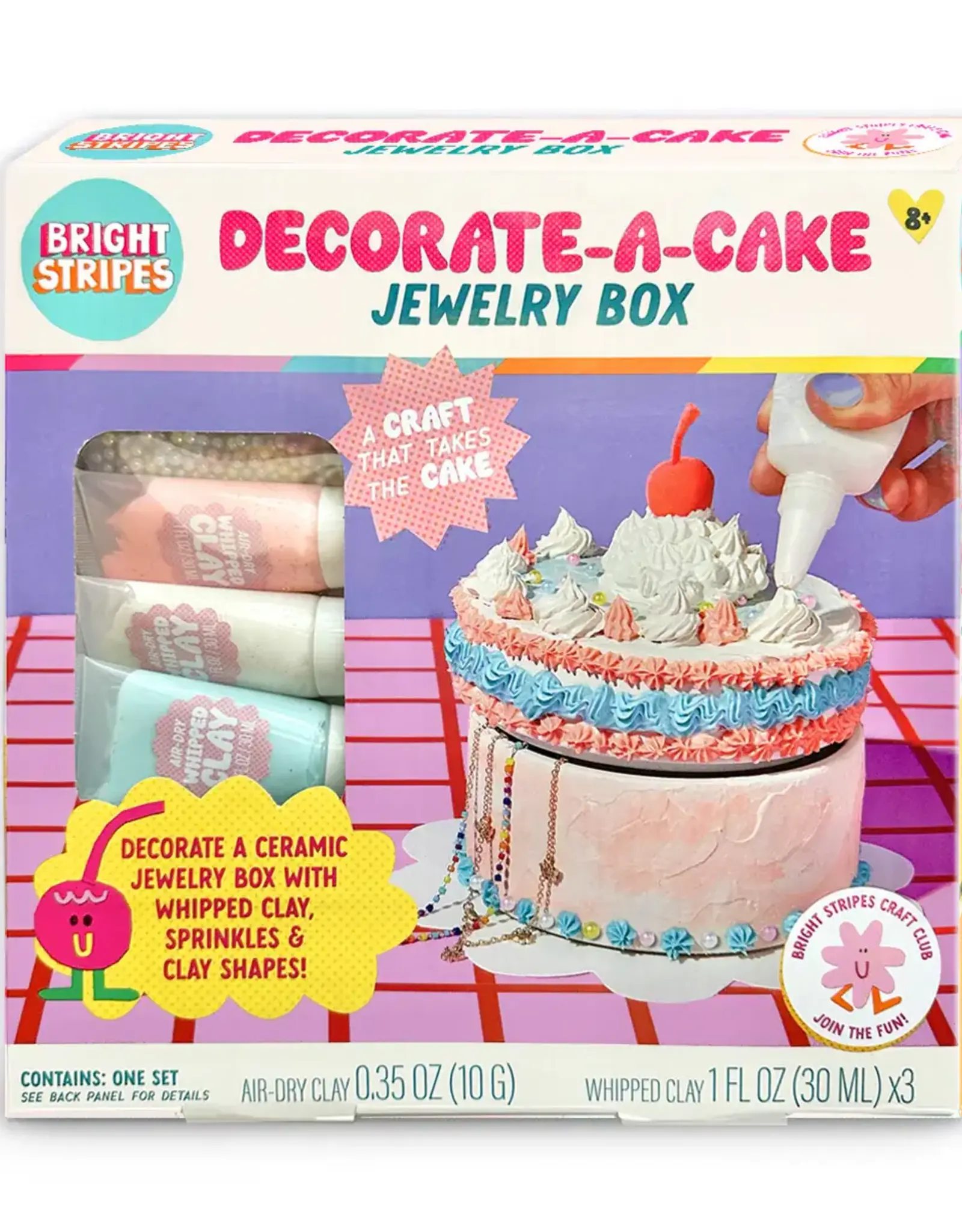 Bright Stripes Decorate a Cake Jewelry Box
