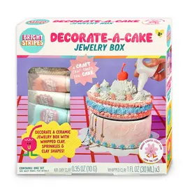 Bright Stripes Decorate a Cake Jewelry Box