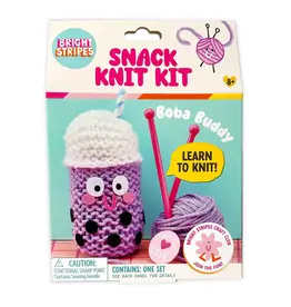 Bright Stripes Snack Knit Kit: Boba Buddy