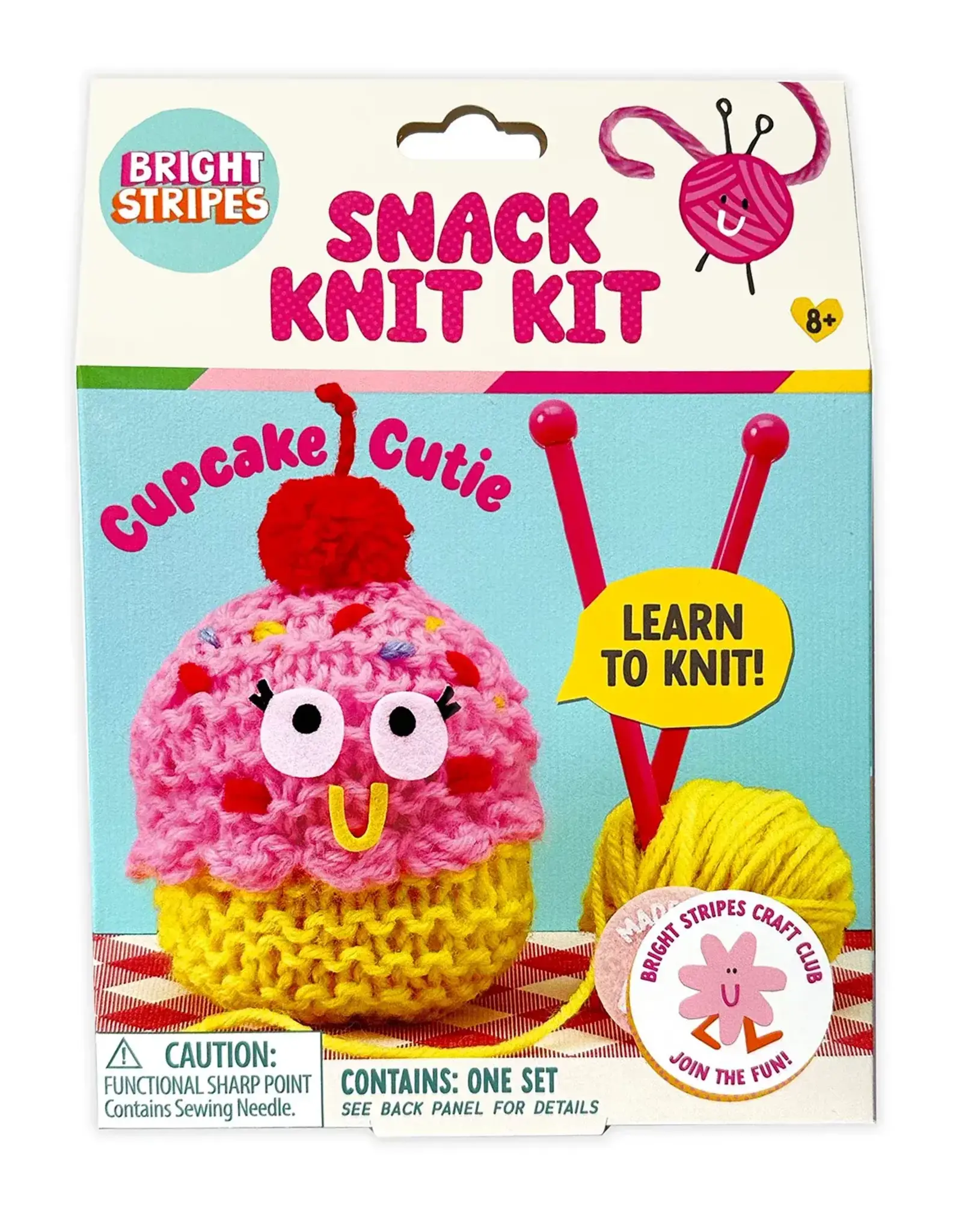 Bright Stripes Snack Knit Kit: Cupcake Cutie