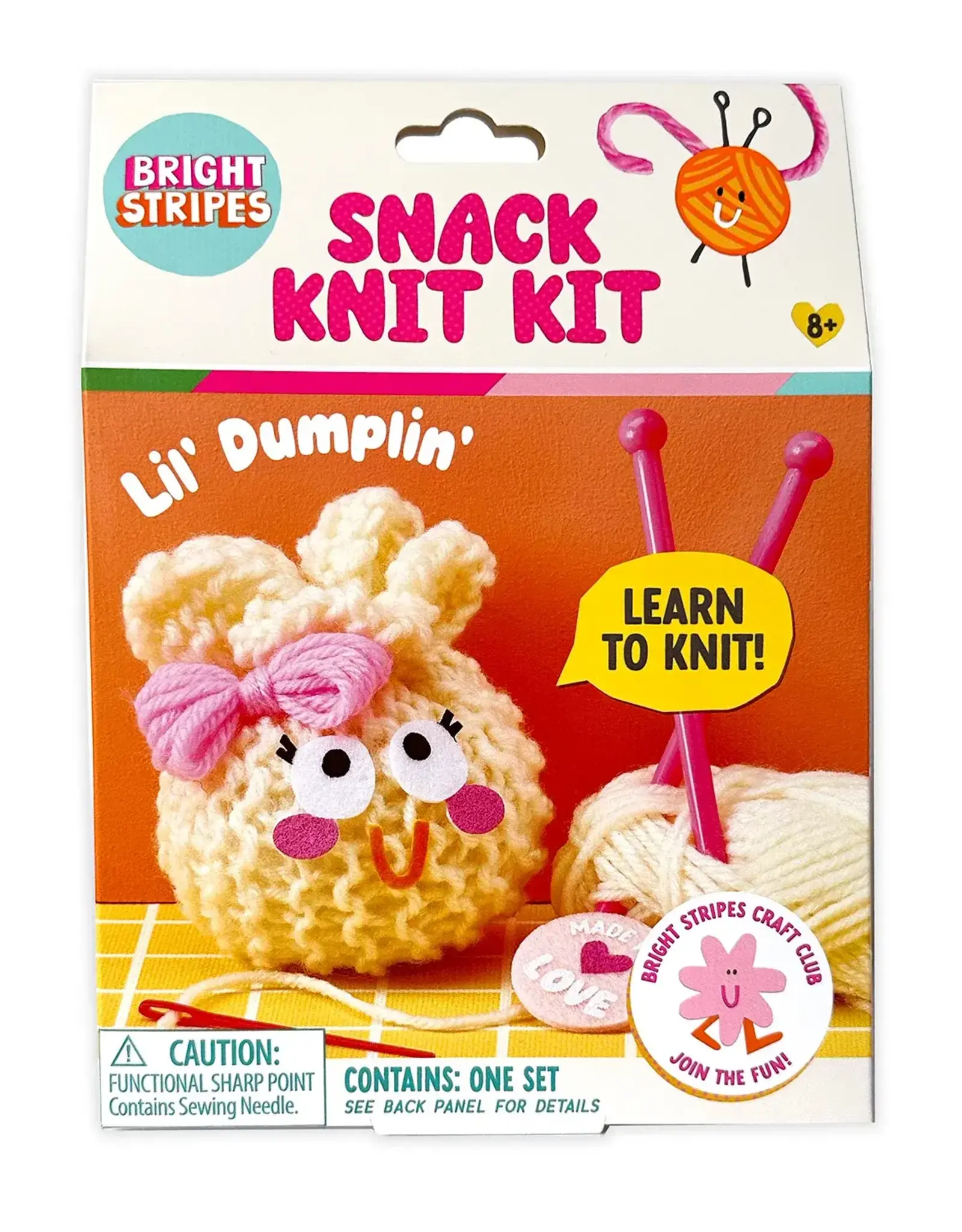 Bright Stripes Snack Knit Kit:  Lil' Dumpling