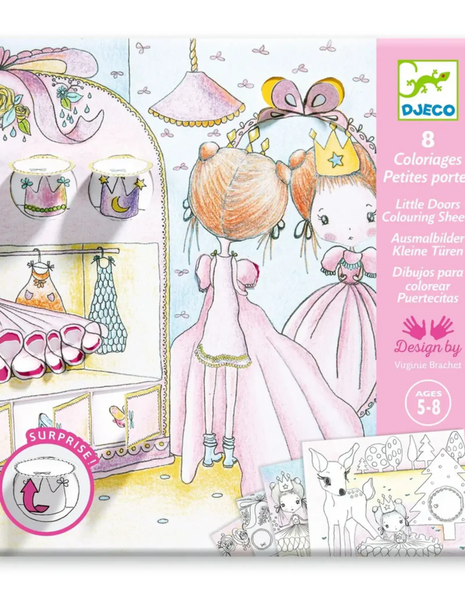 Djeco PG Coloring Pupi's Little Doors