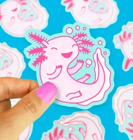 Turtle Soup Vinyl Sticker: Happy Little Axolotl